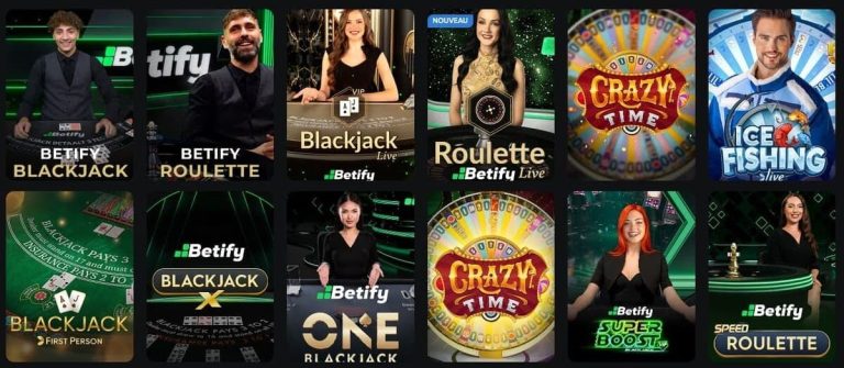 Betify Casino jeux live