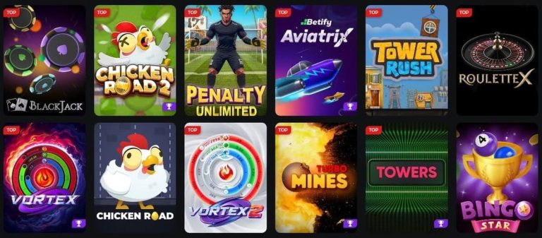 Betify Casino mini jeux