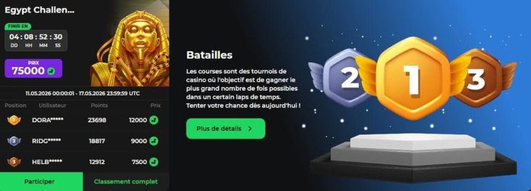 Betify Casino tournois hebdomadaires